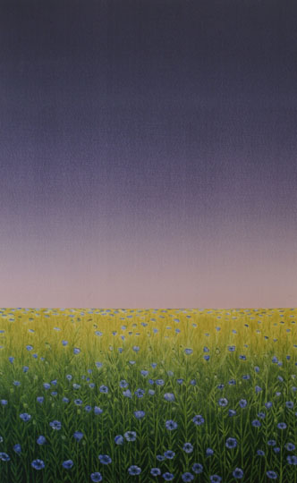 Maria Hillfon  www.hillfon.com  Lin - Flax, 50x80 litografi, lito